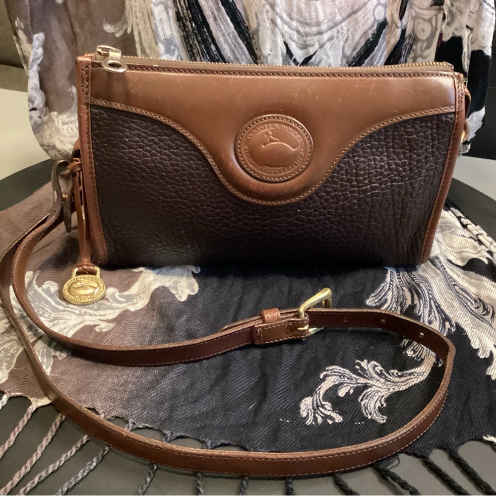 Dooney & Bourke Black and Tan Crossbody Bag